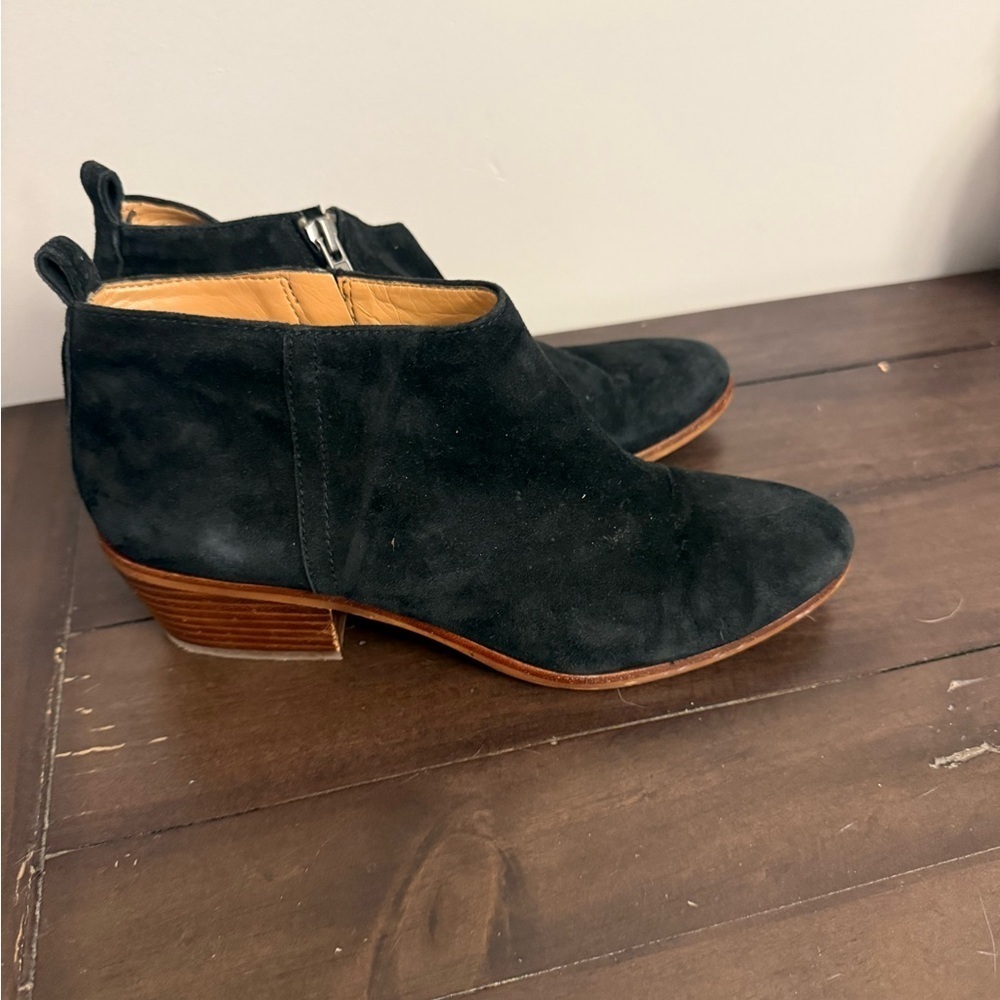J. Crew Black Suede Ankle Booties